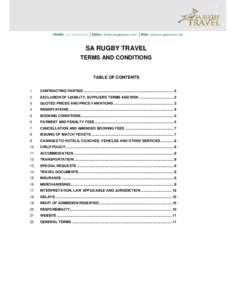 Microsoft Word - SA RUGBY TRAVEL Terms  Conditions 10 JUL 14.doc