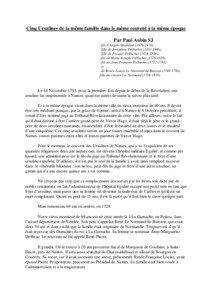 Cinq Ursulines de la même famille dans le même couvent à la même époque Par Paul Aubin SJ fils d’Angèle Madeline[removed]),