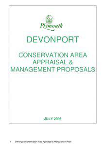 DEVONPORT CONSERVATION AREA APPRAISAL &