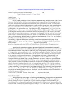 Southern Campaign American Revolution Pension Statements & Rosters Pension Application of Major Hitchens S36017 Transcribed and annotated by C. Leon Harris DE