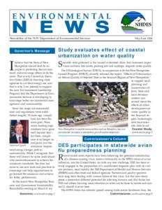 E N V I R O N M E N TA L  N E W S Newsletter of the N.H. Department of Environmental Services