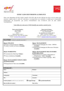 Fiche Validation mission alternance et calendrier Grenoble Valence 15-16