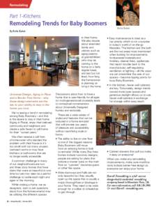 Remodeling  Part 1-Kitchens Remodeling Trends for Baby Boomers By Bella Babot