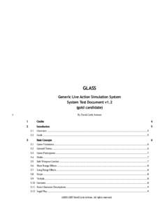 GLASS Generic Live Action Simulation System System Test Document v1.2 (gold candidate) 5