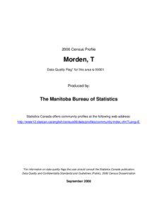 Canada 2006 Census / Morden / Morden /  Manitoba