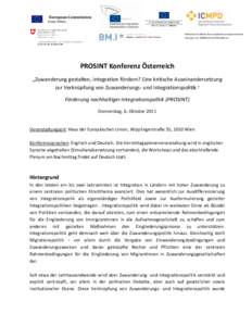 European Commission  Home Affairs Gefördert mit Mitteln des Europäischen Integrationsfonds. Vertragnr: JLS 2008/EIFX/CA/1039 ABAC No