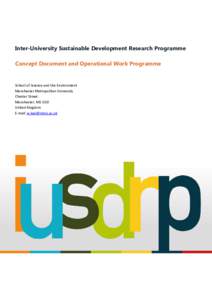 Inter-University Sustainable Sustainable Development Research Programme Inter-University Development