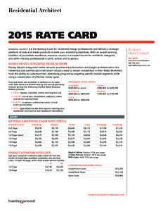 Advertising / Hanley Wood / Rate card / PDF/X / Bleed / Investment / Billboard / Business / Marketing / Design