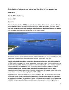 Trace Metals in Sediments, Water Column, Sea Surface Microlayer, Port Mouton Bay, NS