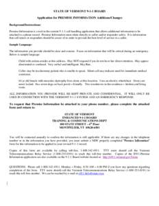 Telecommunications / Enhanced 9-1-1 / Geolocation / North American Numbering Plan / 9-1-1 / Telecommunications Relay Service / Voice over IP / Toll-free telephone number / Vermont / Electronic engineering / Numbers / Telephony