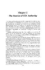Commission on CIA Activities within the United States: Chapter 5 - The Sources of CIA Authority