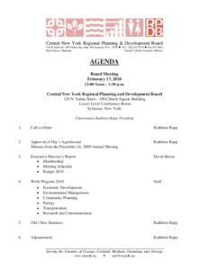 Central New York Regional Planning & Development Board 126 N. Salina St., 100 Clinton Sq., Suite 200, Syracuse, N.Y[removed]z Tel[removed]z Fax[removed]Paul Vickery, Chairman David V. Bottar, Executive Director  