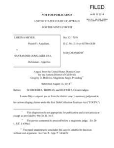 FILED AUG[removed]NOT FOR PUBLICATION UNITED STATES COURT OF APPEALS