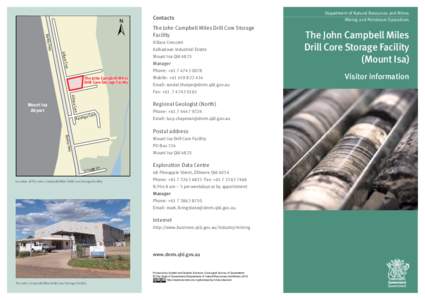 Contacts Hw y Barkly The John Campbell Miles Drill Core Storage Facility