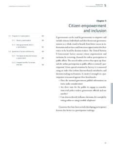 Chapter Five United Nations E-Government Survey 2010 Citizen empowerment and inclusion  5