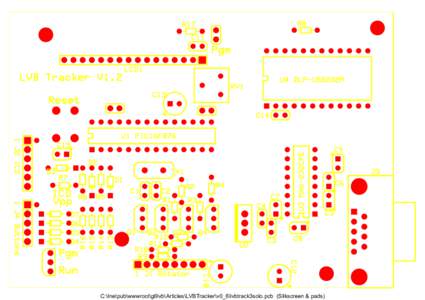 C:\Inetpub\wwwroot\g6lvb\Articles\LVBTracker\v0_6\lvbtrack3solo.pcb (Silkscreen & pads)   