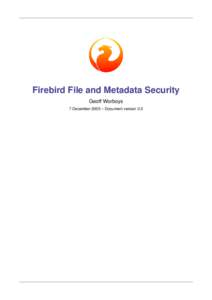 Relational database management systems / Cross-platform software / Firebird / Microsoft Jet Database Engine / Password / Comparison of relational database management systems / Oracle Database / Software / Data management / Computing