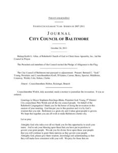 TWENTY-FOURTH DAY  FOURTH COUNCILMANIC YEAR - SESSION OFJOURNAL CITY COUNCIL OF BALTIMORE