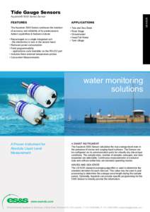 Aquatrak® 5000 Series Sensor  FEATURES APPLICATIONS