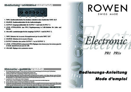 Bedienung - utilisation  1 2