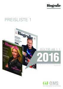 PREISLISTE 1 5,00 Deu  tsch