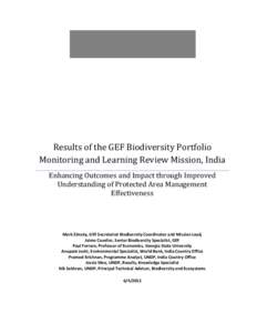 Results of the GEF Biodiversity Portfolio Monitoring and Learning Review Mission, Zambia