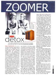ail  etox THE HEALTH BENEFITS OF SPA TECHNOLOGY SAUNAS CAN NOW BE HAD AT HOME BY CHARMAINE GOODEN