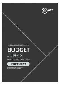 [removed]Budget Paper 4: Territory and Municipal Services Directorate