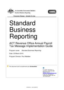 SBR VIC Payroll Tax (June 2009 Release) Message Implementation Guide