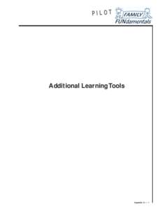 PILOT  Additional Learning Tools Appendix A — 1