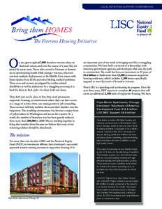 Community development / Ethical investment / Local Initiatives Support Corporation / Urban planning in the United States / Humanitarian aid / Supportive housing / Volunteers of America / Homelessness / Affordable housing / Draft:Local Initiatives Support Corporation