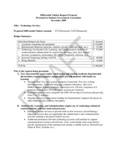 Microsoft Word - Tech Svcs Diff Tuition Request 2009.docx