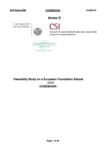EUF-Study[removed]CODEBOOK Annex D