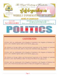 Ministry of Foreign Affairs and International Cooperation / Outline of Cambodia / Hor Namhong / Asia / Foreign relations of Cambodia / Cambodia