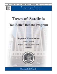 Town of Sardinia - Tax Relief Rebate Program
