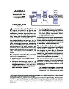 CHAPTER 1 Atmospheric Processing Perspective for Managing PM