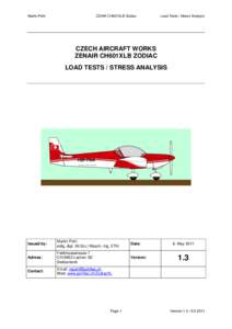 Martin Pohl  CZAW CH601XLB Zodiac Load Tests / Stress Analysis