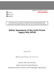 Safety Assessment of the Little Forest Legacy Site