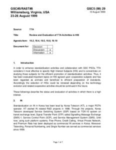 GSC#5/RAST#8 Williamsburg, Virginia, USA[removed]August 1999 GSC5[removed]August 1999