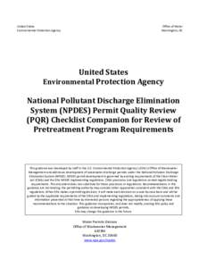 Clean Water Act / Water law in the United States / Environment / Discharge Monitoring Report / Publicly owned treatment works / Title 40 of the Code of Federal Regulations / IPP / United States / United States regulation of point source water pollution / Water pollution / United States Environmental Protection Agency / Environment of the United States