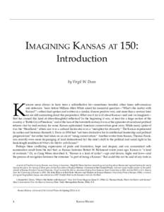 Imagining Kansas at 150: Introduction by Virgil W. Dean K
