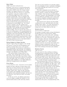 Bart Childs LATEX source from word processors Hennings’ CTAN survey is a good starting point when considering projects implied by the title of this article. I find it a fair view of most related packages. He suggests h