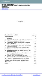 Cambridge University Press[removed]8 - Gender and Race in Antebellum Popular Culture Sarah N. Roth Table of Contents More information