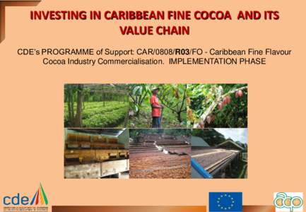 INVESTING IN CARIBBEAN FINE COCOA AND ITS VALUE CHAIN CDE’s PROGRAMME of Support: CAR/0808/R03/FO - Caribbean Fine Flavour Cocoa Industry Commercialisation. IMPLEMENTATION PHASE  CENTRE FOR THE DEVELOPMENT OF ENTERPRI
