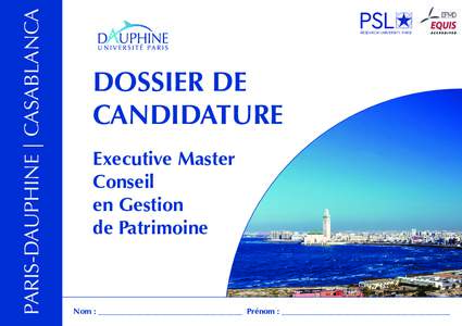 PARIS-DAUPHINE | CASABLANCA  RESEARCH UNIVERSITY PARIS CASABLANCA