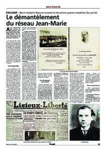 EXCLUSIF - Marie Josèphe Bonnet raconte la deuxième guerre mondiale (5e partie)  Le démantèlement du réseau Jean-Marie près l’infiltration des réseaux de