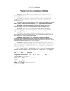 A RESOLUTION OF THE CITY OF POLSON CITY COMMISSION