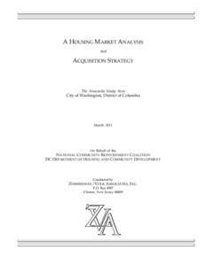 A HOUSING MARKET ANALYSIS And ACQUISITION STRATEGY  The Anacostia Study Area