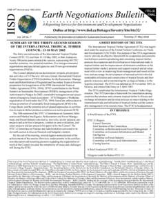 IISD  ENB 10th Anniversary[removed]Earth Negotiations Bulletin