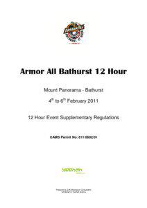 Armor All Bathurst 12 Hour Mount Panorama - Bathurst 4th to 6th February 2011
